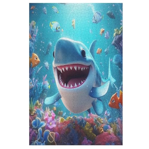 Holzpuzzles 1000 Teile Hai -Puzzle Für Jungen Und Mädchen, Schwierigkeitsgrad, Lernspiele, Familienspielzeug 78×53cm Holzpuzzles 1000 Teile Hai -Puzzle Für Jungen Und Mädchen, Schwierigkeitsgrad, Lernspiele, Familienspielzeug 78×53cm von LTTTT