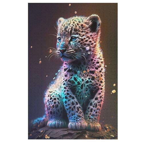 Holzpuzzles 1000 Teile Leopard -Puzzle Für Jungen Und Mädchen, Schwierigkeitsgrad, Lernspiele, Familienspielzeug 78×53cm Holzpuzzles 1000 Teile Leopard -Puzzle Für Jungen Und Mädchen, Schwierigkeitsgrad, Lernspiele, Familienspielzeug 78×53cm von LTTTT