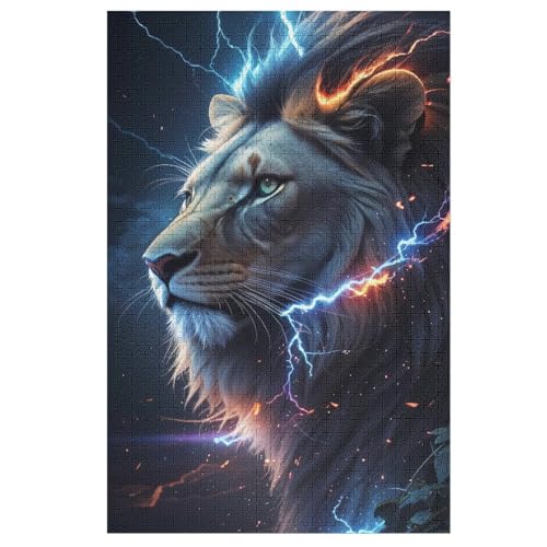 Holzpuzzles 1000 Teile Löwe -Puzzle Für Jungen Und Mädchen, Schwierigkeitsgrad, Lernspiele, Familienspielzeug 78×53cm Holzpuzzles 1000 Teile Löwe -Puzzle Für Jungen Und Mädchen, Schwierigkeitsgrad, Lernspiele, Familienspielzeug 78×53cm von LTTTT