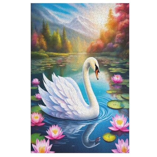 Holzpuzzles 1000 Teile Schwan -Puzzle Für Jungen Und Mädchen, Schwierigkeitsgrad, Lernspiele, Familienspielzeug 78×53cm Holzpuzzles 1000 Teile Schwan -Puzzle Für Jungen Und Mädchen, Schwierigkeitsgrad, Lernspiele, Familienspielzeug 78×53cm von LTTTT