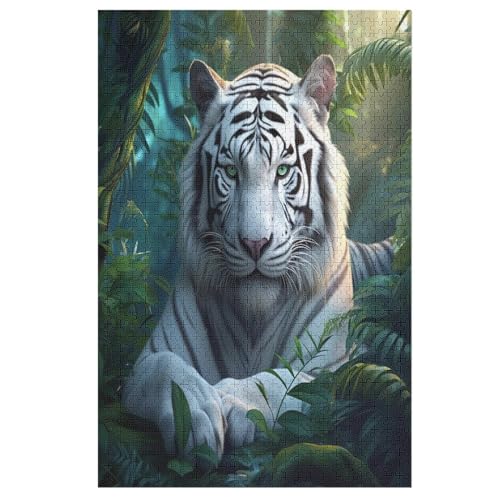 Holzpuzzles 1000 Teile Tiger -Puzzle Für Jungen Und Mädchen, Schwierigkeitsgrad, Lernspiele, Familienspielzeug 78×53cm Holzpuzzles 1000 Teile Tiger -Puzzle Für Jungen Und Mädchen, Schwierigkeitsgrad, Lernspiele, Familienspielzeug 78×53cm von LTTTT