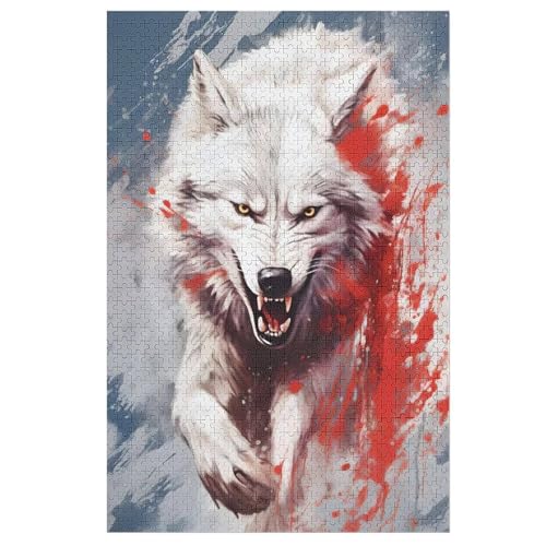 Holzpuzzles 1000 Teile Wolf -Puzzle Für Jungen Und Mädchen, Schwierigkeitsgrad, Lernspiele, Familienspielzeug 78×53cm Holzpuzzles 1000 Teile Wolf -Puzzle Für Jungen Und Mädchen, Schwierigkeitsgrad, Lernspiele, Familienspielzeug 78×53cm von LTTTT