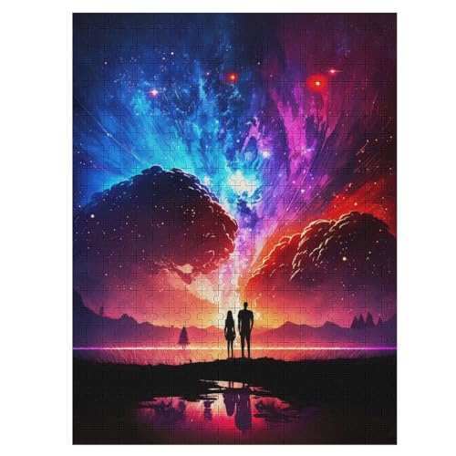 Holzpuzzles 500 Teile Paar-Galaxie-Landschaft -Puzzle Für Jungen Und Mädchen, Schwierigkeitsgrad, Lernspiele, Familienspielzeug 55×41cm Holzpuzzles 500 Teile Paar-Galaxie-Landschaft -Puzzle Für Jungen Und Mädchen, Schwierigkeitsgrad, Lernspiele, Familienspielzeug 55×41cm von LTTTT