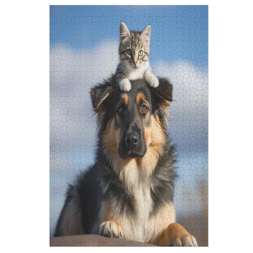 Hunds 1000 Teile Puzzles Für Erwachsene,Holzpuzzle - Verringerter Druck Schwieriges Unmögliche Puzzle Für 12+ Kinder 78×53cm Hunds 1000 Teile Puzzles Für Erwachsene,Holzpuzzle - Verringerter Druck Schwieriges Unmögliche Puzzle Für 12+ Kinder 78×53cm von LTTTT