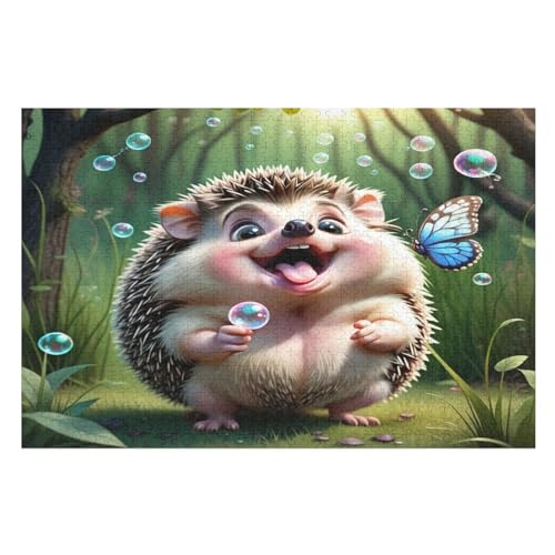 Igel Holzpuzzle - 1000 Teiliges Jigsaw Knobelspiel - Puzzle Für Erwachsene & Kinder - Outdoor & Reisespielzeug （75×50cm） von LTTTT
