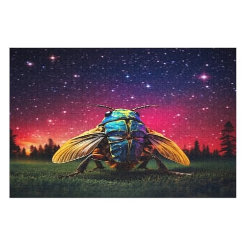 Insekts Puzzles 1000 Teile Erwachsener Kniffel Spaß Für Die Ganze Familie, Holzpuzzle Kinder Erwachsene, Impossible Puzzle Schwer （75×50cm） von LTTTT