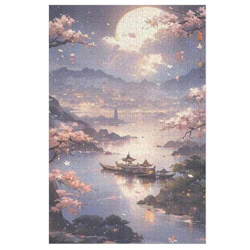 Japan Style Puzzles 1000 Teile Erwachsener Kniffel Spaß Für Die Ganze Familie, Holzpuzzle Kinder Erwachsene, Impossible Puzzle Schwer 78×53cm von LTTTT
