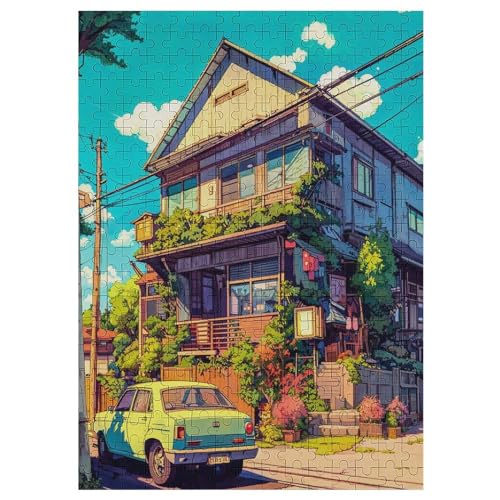 Japanese Style Puzzle Für Erwachsene 300 Teile Premium Recyceltes Brett Zum Lernen, Lernspielzeug, Familienspiele Kinder Holzpuzzle 42×30cm von LTTTT