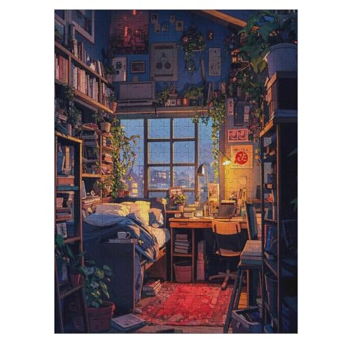 Japanese Style Puzzles 500 Teile Für Jugendliche Kreatives Holzpuzzlespielzeug Familienspiel Schwierigkeitsgrad Herausforderungspuzzles 55×41cm von LTTTT