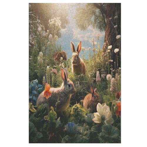Kaninchen Puzzles 1000 Teile Erwachsener Kniffel Spaß Für Die Ganze Familie, Holzpuzzle Kinder Erwachsene, Impossible Puzzle Schwer 78×53cm Kaninchen Puzzles 1000 Teile Erwachsener Kniffel Spaß Für Die Ganze Familie, Holzpuzzle Kinder Erwachsene, Impossible Puzzle Schwer 78×53cm von LTTTT