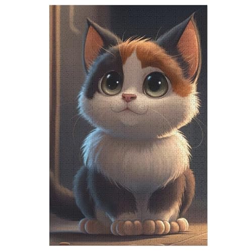 Katze 1000 Teile Puzzles Für Erwachsene,Holzpuzzle - Verringerter Druck Schwieriges Unmögliche Puzzle Für 12+ Kinder 78×53cm von LTTTT