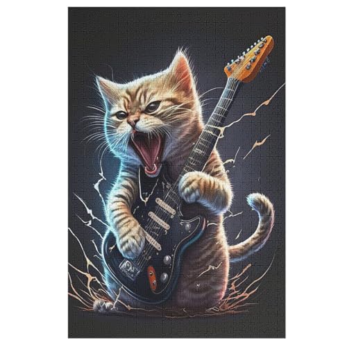 Katze-Puzzle Für Erwachsene, 1000 Teile, Holzpuzzle, Kinderpuzzle, Dekompressionsspiel, Spielzeugpuzzle 78×53cm von LTTTT