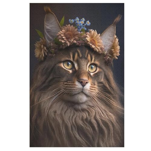 Katze Puzzles 1000 Teile Erwachsener Kniffel Spaß Für Die Ganze Familie, Holzpuzzle Kinder Erwachsene, Impossible Puzzle Schwer 78×53cm Katze Puzzles 1000 Teile Erwachsener Kniffel Spaß Für Die Ganze Familie, Holzpuzzle Kinder Erwachsene, Impossible Puzzle Schwer 78×53cm von LTTTT
