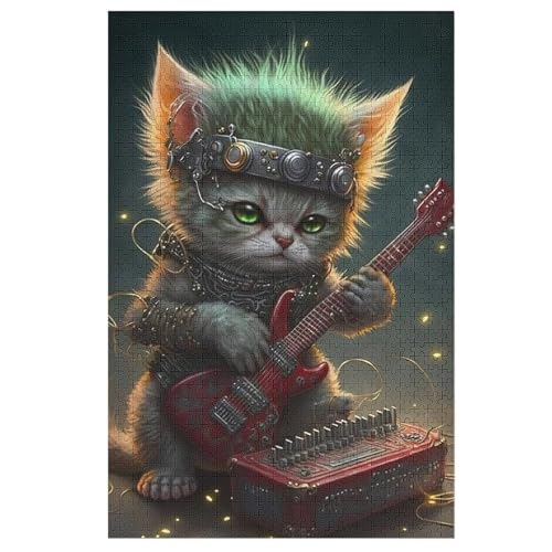 Katze Puzzles 1000 Teile Erwachsener Kniffel Spaß Für Die Ganze Familie, Holzpuzzle Kinder Erwachsene, Impossible Puzzle Schwer 78×53cm von LTTTT