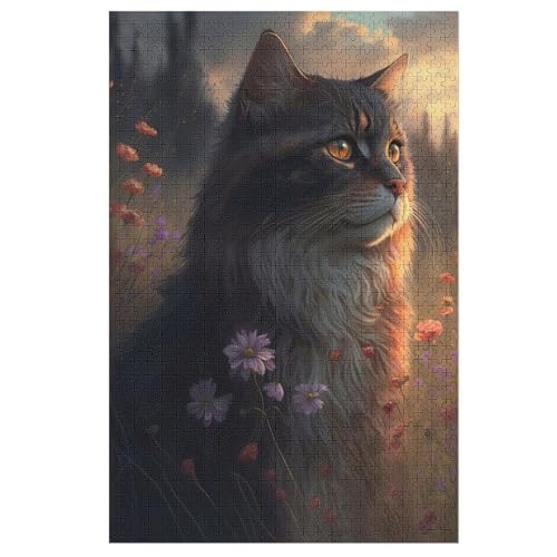 Katze-Puzzlespiel Aus Holz, 1000 Puzzleteile, Kreatives Puzzle Für Teenager Und Erwachsene, Kreatives Spielzeug, Puzzles, 78×53cm Katze-Puzzlespiel Aus Holz, 1000 Puzzleteile, Kreatives Puzzle Für Teenager Und Erwachsene, Kreatives Spielzeug, Puzzles, 78×53cm von LTTTT