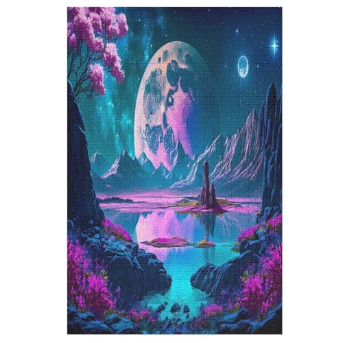 Kirschbaum, japanische Kunst Puzzle 1000 Teile, Holzpuzzle Herausforderndes Geschicklichkeitsspiel Für Die Ganze Familie, Kinder Erwachsenenpuzzle Ab 12 Jahren 78×53cm von LTTTT