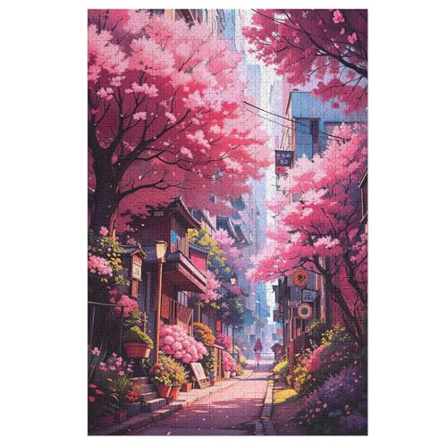 Kirschbaum, japanische Kunst Puzzle 1000 Teile, Holzpuzzle Herausforderndes Geschicklichkeitsspiel Für Die Ganze Familie, Kinder Erwachsenenpuzzle Ab 12 Jahren 78×53cm Kirschbaum, japanische Kunst Puzzle 1000 Teile, Holzpuzzle Herausforderndes Geschicklichkeitsspiel Für Die Ganze Familie, Kinder Erwachsenenpuzzle Ab 12 Jahren 78×53cm von LTTTT
