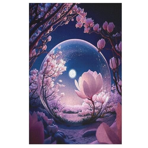 Kirschbaumkunst Japan Puzzles 1000 Teile Erwachsener Kniffel Spaß, Holzpuzzle Kinder Erwachsene, Impossible Puzzle Schwer 78×53cm von LTTTT