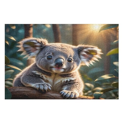 Koala-Puzzlespiel Aus Holz, 1000 Puzzleteile, Puzzle Für Teenager Und Erwachsene, Kreatives Spielzeug, Puzzles, （75×50cm） von LTTTT