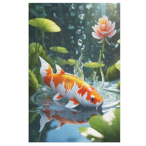 Koi Fisch Puzzle 1000 Teile, Holzpuzzle Herausforderndes Geschicklichkeitsspiel Für Die Ganze Familie, Kinder Erwachsenenpuzzle Ab 12 Jahren 78×53cm Koi Fisch Puzzle 1000 Teile, Holzpuzzle Herausforderndes Geschicklichkeitsspiel Für Die Ganze Familie, Kinder Erwachsenenpuzzle Ab 12 Jahren 78×53cm von LTTTT