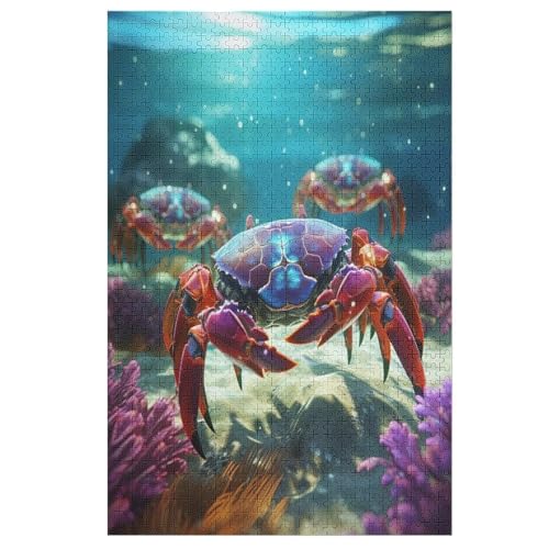 Krabbe Puzzles 1000 Teile Erwachsener Kniffel Spaß Für Die Ganze Familie, Holzpuzzle Kinder Erwachsene, Impossible Puzzle Schwer 78×53cm Krabbe Puzzles 1000 Teile Erwachsener Kniffel Spaß Für Die Ganze Familie, Holzpuzzle Kinder Erwachsene, Impossible Puzzle Schwer 78×53cm von LTTTT