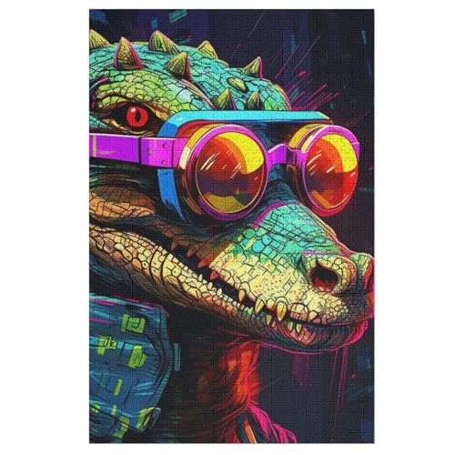 Krokodil -Puzzle, 1000 Teile,Holzpuzzle Für Erwachsene Kinder, Lustiges Spielzeug, Denkspiel, Bildungsspiel, 78×53cm Krokodil -Puzzle, 1000 Teile,Holzpuzzle Für Erwachsene Kinder, Lustiges Spielzeug, Denkspiel, Bildungsspiel, 78×53cm von LTTTT