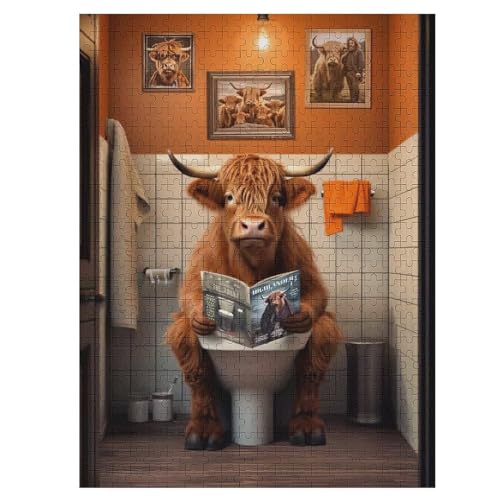 Kuh Holzpuzzle 500 Teile Klassische Puzzles Erwachsene Kinder Puzzle DIY Kit Holzspielzeug Einzigartiges Geschenk 55×41cm Kuh Holzpuzzle 500 Teile Klassische Puzzles Erwachsene Kinder Puzzle DIY Kit Holzspielzeug Einzigartiges Geschenk 55×41cm von LTTTT