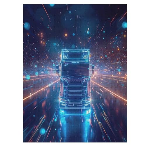 LKW Holzpuzzle 500 Teile Klassische Puzzles Erwachsene Kinder Puzzle DIY Kit Holzspielzeug Einzigartiges Geschenk 55×41cm LKW Holzpuzzle 500 Teile Klassische Puzzles Erwachsene Kinder Puzzle DIY Kit Holzspielzeug Einzigartiges Geschenk 55×41cm von LTTTT