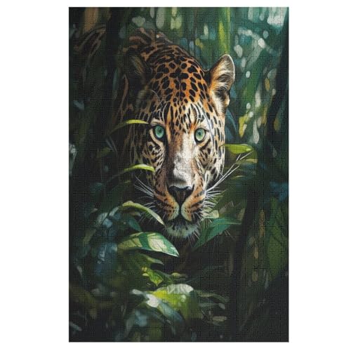 Leopard 1000 Teile Puzzle Für Erwachsene, Herausforderung Puzzles - Verringerter Druck Schwieriges Holzpuzzle Für Kinder 12+ 78×53cm Leopard 1000 Teile Puzzle Für Erwachsene, Herausforderung Puzzles - Verringerter Druck Schwieriges Holzpuzzle Für Kinder 12+ 78×53cm von LTTTT