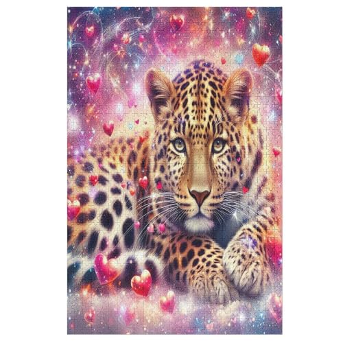 Leopard 1000 Teile Puzzle Für Erwachsene, Herausforderung Puzzles - Verringerter Druck Schwieriges Holzpuzzle Für Kinder 12+ 78×53cm Leopard 1000 Teile Puzzle Für Erwachsene, Herausforderung Puzzles - Verringerter Druck Schwieriges Holzpuzzle Für Kinder 12+ 78×53cm von LTTTT