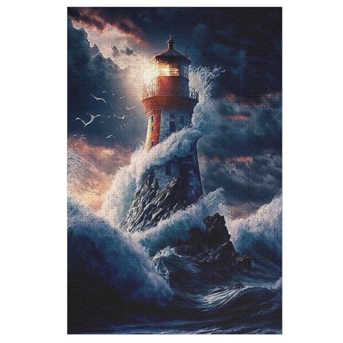 Leuchtturm Holzpuzzle 1000 Teile Klassische Puzzles Erwachsene Kinder Puzzle DIY Kit Holzspielzeug Einzigartiges Geschenk 78×53cm Leuchtturm Holzpuzzle 1000 Teile Klassische Puzzles Erwachsene Kinder Puzzle DIY Kit Holzspielzeug Einzigartiges Geschenk 78×53cm von LTTTT