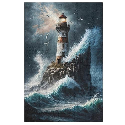 Leuchtturm Puzzle Für Erwachsene 1000 Teile Premium Recyceltes Brett Zum Lernen, Lernspielzeug, Familienspiele Kinder Holzpuzzle 78×53cm Leuchtturm Puzzle Für Erwachsene 1000 Teile Premium Recyceltes Brett Zum Lernen, Lernspielzeug, Familienspiele Kinder Holzpuzzle 78×53cm von LTTTT