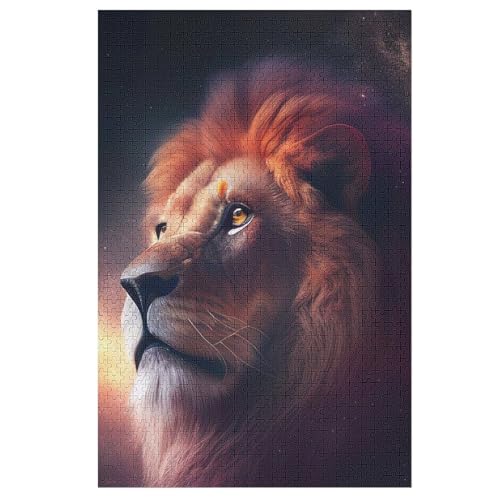 Löwe 1000 Teile Puzzles Für Erwachsene, Impossible Puzzle, Geschicklichkeitsspiel Für Die Ganze Familie, Kinder Holzpuzzle 78×53cm Löwe 1000 Teile Puzzles Für Erwachsene, Impossible Puzzle, Geschicklichkeitsspiel Für Die Ganze Familie, Kinder Holzpuzzle 78×53cm von LTTTT