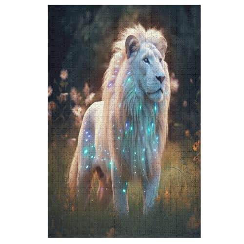 Löwe 1000 Teile Puzzles Für Erwachsene, Impossible Puzzle, Geschicklichkeitsspiel Für Die Ganze Familie, Kinder Holzpuzzle 78×53cm Löwe 1000 Teile Puzzles Für Erwachsene, Impossible Puzzle, Geschicklichkeitsspiel Für Die Ganze Familie, Kinder Holzpuzzle 78×53cm von LTTTT