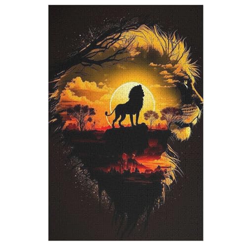 Löwe Puzzle 1000 Teile, Holzpuzzle Herausforderndes Geschicklichkeitsspiel Für Die Ganze Familie, Kinder Erwachsenenpuzzle Ab 12 Jahren 78×53cm Löwe Puzzle 1000 Teile, Holzpuzzle Herausforderndes Geschicklichkeitsspiel Für Die Ganze Familie, Kinder Erwachsenenpuzzle Ab 12 Jahren 78×53cm von LTTTT