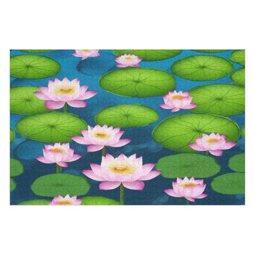 Lotus Puzzle 1000 Teile, Holzpuzzle Herausforderndes Geschicklichkeitsspiel Für Die Ganze Familie, Kinder Erwachsenenpuzzle Ab 12 Jahren （75×50cm） von LTTTT