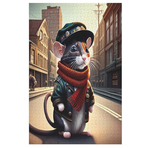 Maus Puzzle, Puzzles Für Erwachsene Kinder, 1000 Teile Holzpuzzle, Für Jugendliche Herausforderungsspielzeug 78×53cm Maus Puzzle, Puzzles Für Erwachsene Kinder, 1000 Teile Holzpuzzle, Für Jugendliche Herausforderungsspielzeug 78×53cm von LTTTT