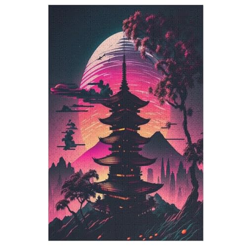 Pagoda Summer Sonnesets Puzzles 1000 Teile Erwachsener Kniffel Spaß Für Die Ganze Familie, Holzpuzzle Kinder Erwachsene, Impossible Puzzle Schwer 78×53cm Pagoda Summer Sonnesets Puzzles 1000 Teile Erwachsener Kniffel Spaß Für Die Ganze Familie, Holzpuzzle Kinder Erwachsene, Impossible Puzzle Schwer 78×53cm von LTTTT