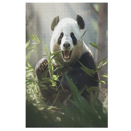 Panda Puzzle 1000 Teile, Holzpuzzle Herausforderndes Geschicklichkeitsspiel Für Die Ganze Familie, Kinder Erwachsenenpuzzle Ab 12 Jahren 78×53cm von LTTTT