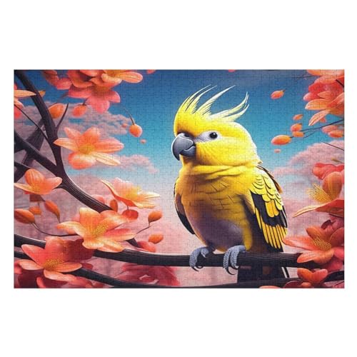 Papagei Puzzle Für Erwachsene,1000-teiliges Puzzles, Für Kinder,Holzpuzzle,Lernspielzeug, （75×50cm） von LTTTT