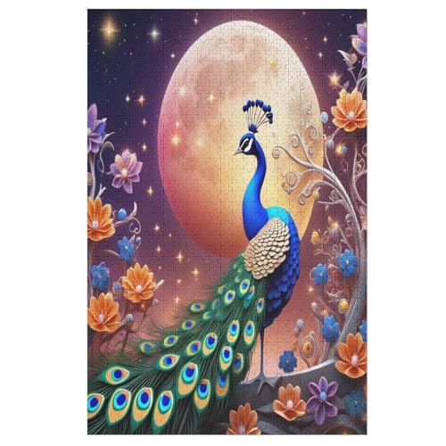 Pfau 1000 Teile Puzzles Für Erwachsene, Impossible Puzzle, Geschicklichkeitsspiel Für Die Ganze Familie, Kinder Holzpuzzle 78×53cm Pfau 1000 Teile Puzzles Für Erwachsene, Impossible Puzzle, Geschicklichkeitsspiel Für Die Ganze Familie, Kinder Holzpuzzle 78×53cm von LTTTT