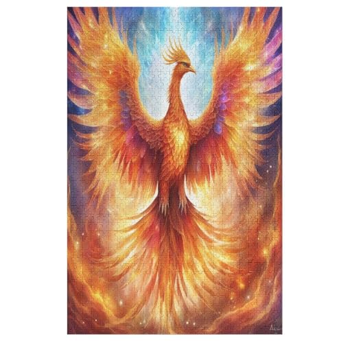 Phönix Holzpuzzle 1000 Teile Klassische Puzzles Erwachsene Kinder Puzzle DIY Kit Holzspielzeug Einzigartiges Geschenk 78×53cm von LTTTT