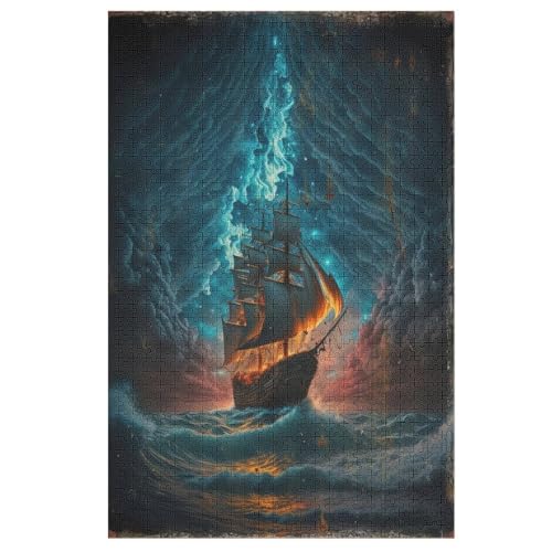Piratenschiff-Puzzlespiel Aus Holz, 1000 Puzzleteile, Kreatives Puzzle Für Teenager Und Erwachsene, Kreatives Spielzeug, Puzzles, 78×53cm Piratenschiff-Puzzlespiel Aus Holz, 1000 Puzzleteile, Kreatives Puzzle Für Teenager Und Erwachsene, Kreatives Spielzeug, Puzzles, 78×53cm von LTTTT