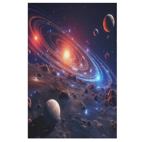 Planet Puzzle 1000 Teile, Holzpuzzle Herausforderndes Geschicklichkeitsspiel Für Die Ganze Familie, Kinder Erwachsenenpuzzle Ab 12 Jahren 78×53cm von LTTTT