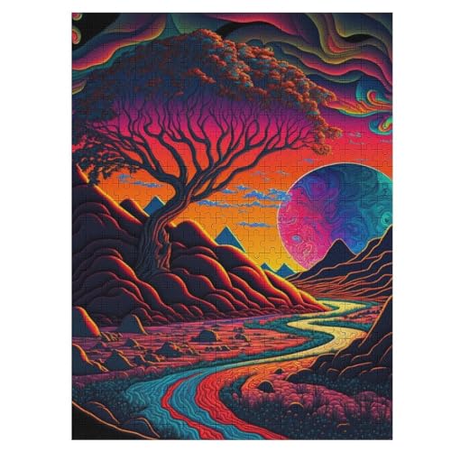 Psychedelisch 500 Teile Premium-Puzzles Für Erwachsene Kinder- Holzpuzzles Spaß Und Lernspiele - Perfekte Puzzle-Geschenke 55×41cm Psychedelisch 500 Teile Premium-Puzzles Für Erwachsene Kinder- Holzpuzzles Spaß Und Lernspiele - Perfekte Puzzle-Geschenke 55×41cm von LTTTT