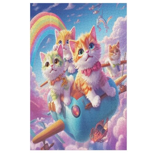 Puzzle 1000 Teile Cute Katze Holzpuzzle Für Erwachsene Lernspiel Herausforderungsspielzeug The Puzzles Für Erwachsene Kinder 78×53cm Puzzle 1000 Teile Cute Katze Holzpuzzle Für Erwachsene Lernspiel Herausforderungsspielzeug The Puzzles Für Erwachsene Kinder 78×53cm von LTTTT