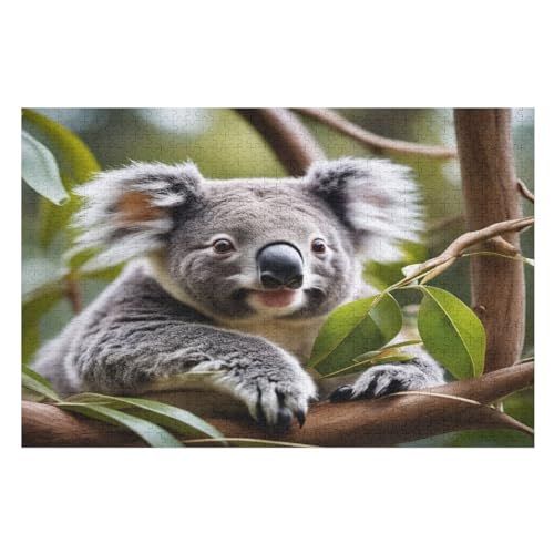Puzzle 1000 Teile Koala Holzpuzzle Für Erwachsene Lernspiel Herausforderungsspielzeug The Puzzles Für Erwachsene Kinder （75×50cm） von LTTTT