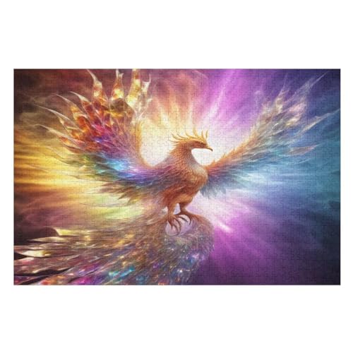 Puzzle 1000 Teile Phönix Holzpuzzle Für Erwachsene Lernspiel Herausforderungsspielzeug The Puzzles Für Erwachsene Kinder （75×50cm） von LTTTT
