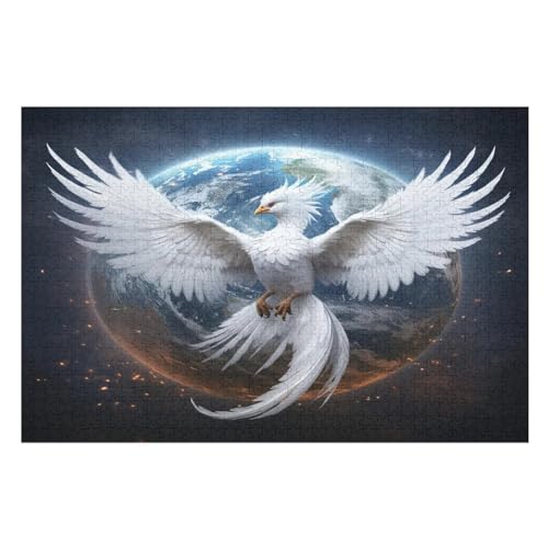 Puzzle 1000 Teile Phönix Holzpuzzle Für Erwachsene Lernspiel Herausforderungsspielzeug The Puzzles Für Erwachsene Kinder （75×50cm） von LTTTT