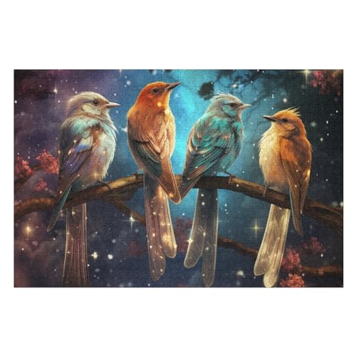 Puzzle 1000 Teile Vogel Holzpuzzle Für Erwachsene Lernspiel Herausforderungsspielzeug The Puzzles Für Erwachsene Kinder （75×50cm） von LTTTT